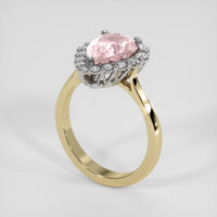 3.03 Ct. Pink Sapphire Ring, 14K White & Yellow 2