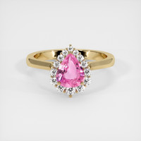 1.21 Ct. Pink Sapphire Ring, 14K Yellow Gold 1