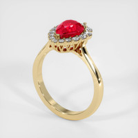 2.03 Ct. Ruby Ring, 14K Yellow Gold 2