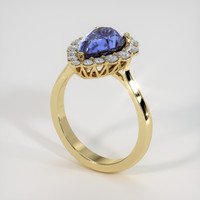 2.90 Ct. Blue Sapphire Ring, 14K Yellow Gold 2