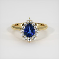 1.28 Ct. Sapphire Ring, 18K Yellow Gold 1