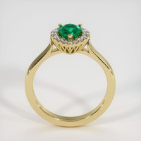 0.58 Ct. Emerald Ring, 18K Yellow Gold 3