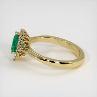 0.58 Ct. Emerald Ring, 18K Yellow Gold 4