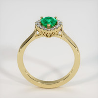 0.51 Ct. Emerald Ring, 18K Yellow Gold 3