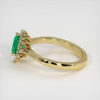 0.51 Ct. Emerald Ring, 18K Yellow Gold 4