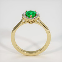 0.50 Ct. Emerald Ring, 18K Yellow Gold 3