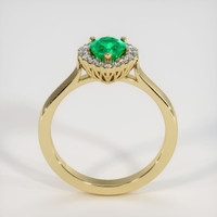 0.56 Ct. Emerald Ring, 18K Yellow Gold 3