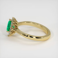 0.56 Ct. Emerald Ring, 18K Yellow Gold 4