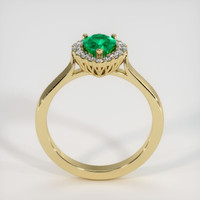 0.59 Ct. Emerald Ring, 18K Yellow Gold 3