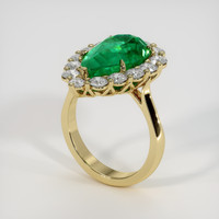 4.72 Ct. Emerald Ring, 18K Yellow Gold 2