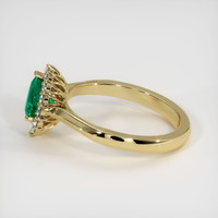 0.55 Ct. Emerald Ring, 18K Yellow Gold 4