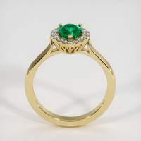 0.60 Ct. Emerald Ring, 18K Yellow Gold 3