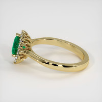 0.60 Ct. Emerald Ring, 18K Yellow Gold 4