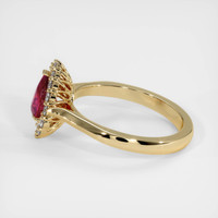 0.99 Ct. Ruby Ring, 18K Yellow Gold 4