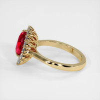 2.04 Ct. Ruby Ring, 18K Yellow Gold 4