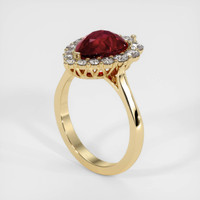 3.01 Ct. Ruby Ring, 18K Yellow Gold 2