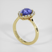 2.78 Ct. Color Change Sapphire Ring, 18K Yellow Gold 2
