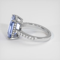 7.02 Ct. Purplish Blue Sapphire Ring, Platinum 950 4