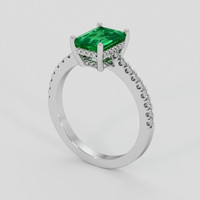 1.32 Ct. Emerald Ring, Platinum 950 2