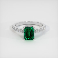 2.60 Ct. Emerald Ring, Platinum 950 1