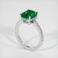 2.57 Ct. Emerald Ring, Platinum 950 2