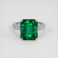 5.96 Ct. Emerald Ring, Platinum 950 1