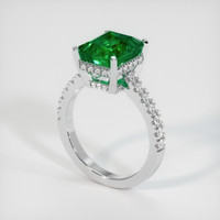 2.94 Ct. Emerald Ring, Platinum 950 2