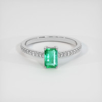 0.45 Ct. Emerald Ring, Platinum 950 1