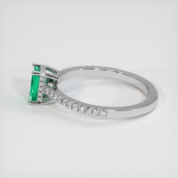 0.45 Ct. Emerald Ring, Platinum 950 4