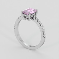 1.61 Ct. Pinkish Purple Sapphire Ring, Platinum 950 2