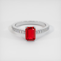 1.20 Ct. Ruby Ring, Platinum 950 1