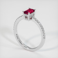 0.52 Ct. Ruby Ring, Platinum 950 2