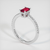 0.51 Ct. Ruby Ring, Platinum 950 2