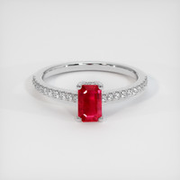 0.63 Ct. Ruby Ring, Platinum 950 1