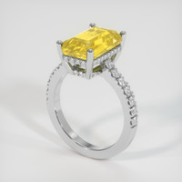 4.55 Ct. Yellow Sapphire Ring, Platinum 950 2