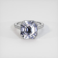 11.75 Ct. White Sapphire Ring, Platinum 950 1