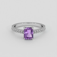 1.33 Ct. Purple Sapphire Ring, Platinum 950 1