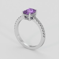 1.33 Ct. Purple Sapphire Ring, Platinum 950 2