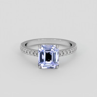 2.53 Ct. Violet Sapphire Ring, Platinum 950 1