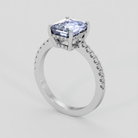 2.53 Ct. Violet Sapphire Ring, Platinum 950 2