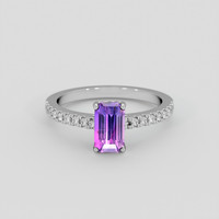 1.53 Ct. Bi Color Sapphire Ring, Platinum 950 1