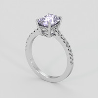 2.07 Ct. Purple Sapphire Ring, Platinum 950 2