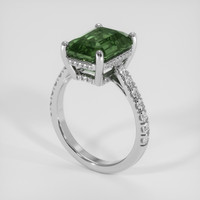 5.10 Ct. Bluish Green Sapphire Ring, Platinum 950 2