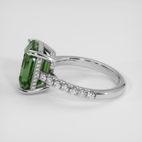 5.10 Ct. Bluish Green Sapphire Ring, Platinum 950 4