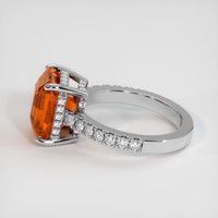 5.45 Ct. Orange Sapphire Ring, Platinum 950 4