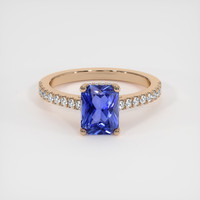 2.00 Ct. Blue Sapphire Ring, 14K Rose Gold 1