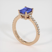 2.00 Ct. Blue Sapphire Ring, 14K Rose Gold 2