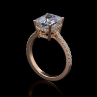 3.18 Ct. Gemstone Ring, 14K Rose Gold 2