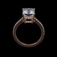 3.18 Ct. Gemstone Ring, 14K Rose Gold 3