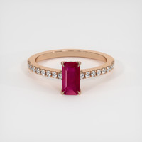 1.02 Ct. Ruby Ring, 14K Rose Gold 1